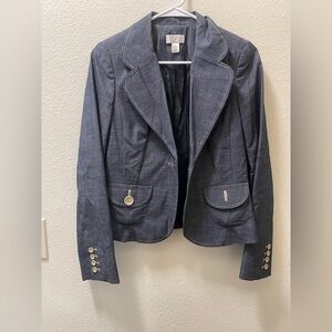 Ann Taylor LOFT Women's Dark Gray Blazer and pants set.